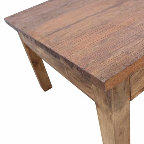 Table basse acajou massif avec étagère basse pour optimiser le rangement du salon