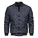 Ymosrh Mens Jackets, Quilted Windproof Bomber Jacket Zip Up Winter Warm Coats Outwear Jacket Men Fashion Jacket for Chamarras para Hombres Frio Men's Lightweight Jackets Coats Casual (4XL, Navy)
