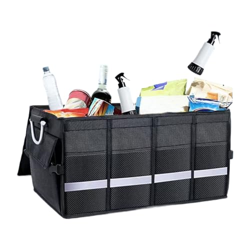 Organizador De Automóviles Para Almacenamiento De Baúl - Bolso Plegable Multicompartimentos Para Herramientas, Tienda De Supermercados, Equipos De Viaje Por Carretera | Ajuste Universal Para SUV