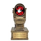 Decade Awards Gold Toilet Trophy - Action Pedestal Last Place Award - A Humor-Filled Celebration of Life’s Lovable Losers in Any Event or Contest - Custom Engraved Plate on Request (Last Place)