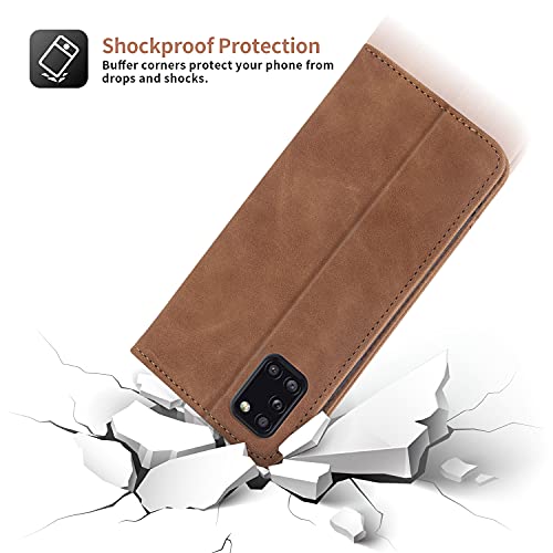 Celular Capa Samsung Galaxy A31/A315 Case Flip Kickstand Suporte para 5 Cartões Carteira de Couro de