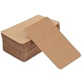 INOOMP Tarjetas Vacías Compactas de Kraft 100 Unidades, Dobles Caras para Escribir y Pintar, Tarjetas de Palabras Engrosadas para Diy, Notas, Felicitaciones y Manualidades Escolares
