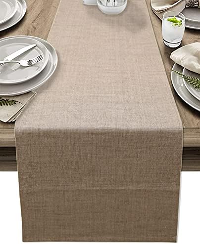 Hand-Made Table Runner - 13'' x 72'' Vintage Mats for Parties, Dining Table, Coasters - Decorative Runner - Blended Cotton Mats - Eco-Friendly Accessory - Beige – The Home Talk Store