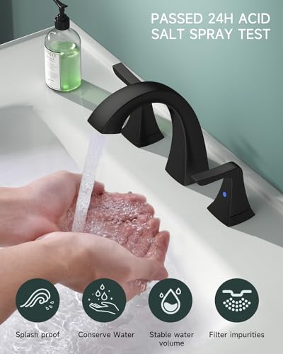 Bathroom-Sink-Faucet-Black-Bathroom-Faucets-Widespread-Bathroom-Faucet-for-Sink-3-Hole-2-Handles-Faucet-with-Pop-Up-Drain-Assembly-and-2-Water-Supply-Lines-Faucets-for-RV-Bath-Vanity