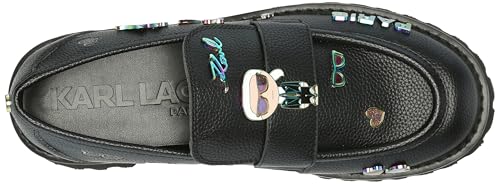 Image of Karl Lagerfeld Women's Gaston Lug Sole Loafer with Pin Embellishments