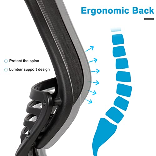 Boliss Ergonomic Office Computer Drafting Desk Chair Height Adjusting Arm Waist Support Function And With Adjustable Foot Ring-Black #TOP3