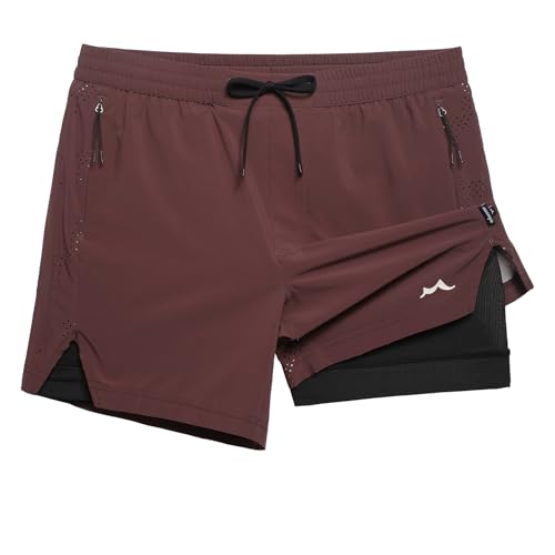 Image of maamgic Men's Athletic Running Shorts with Liner Ultra Lightweight Workout Shorts 5 inch / 7 inch