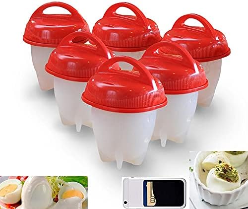 Egg Cooker set Egg Poachers Hard Boiled Eggs without the Shell Hard , Non Stick Silicone egg boiler egg mold poarcher cups bite maker as seen on tv chicken egg boiler egg letts by Globe22