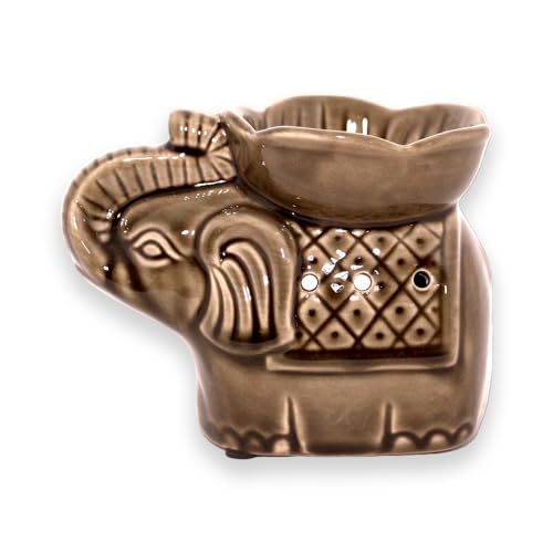 Quemador de Aceite Esenciales y Ceras Perfumadas Elefante Weele (Marron)