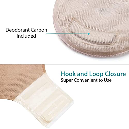 Lotfancy Ileostomy Supplies,15 Pcs Two-Piece Colostomy Bags With Closure, 5 Pcs Skin Barriers With Hydrocolloid & Non-Woven Border For Colonoscopy Stoma Care, Cut-To-Fit #TOP3