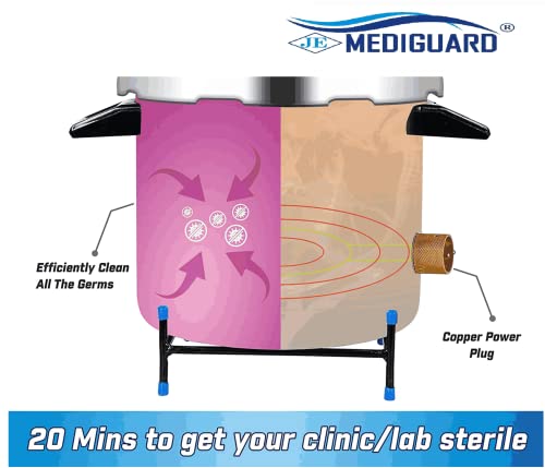 Image of Electric Autoclave Pressure Cooker Type (11x9 Inch) Powder Coated Autoclave Sterilizer Electric & Sterilizer Dressing Drum Heavy Duty size 8x8 inch & 6X6 inch 1 Extra Element Free
