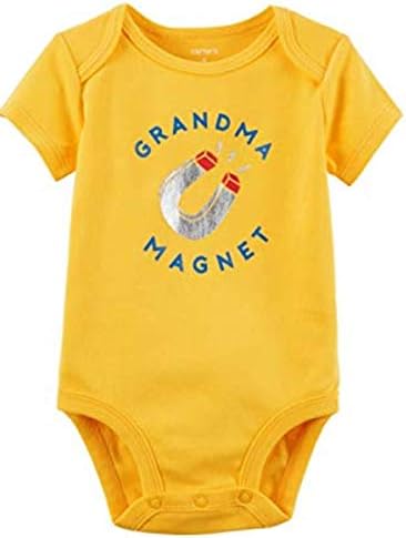 Carter's Baby Boys' Grandma Magnet Collectible Bodysuit, Newborn Yellow image 2