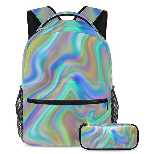 Sac à dos laser bleu vert pour adolescents pour ranger toutes les affaires