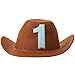 WAWUO 1st Cowboy Birthday Party Hat - 1st birthday cowboy hat,Baby party cowboy hat,First birthday toddler trumpet cowboy hat (blue)