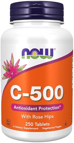 NOW Supplements, Vitamin C-500 with Rose Hips, Antioxidant Protection*, 250 Tablets NOW Supplements, Vitamin C-500 with Rose Hips, Antioxidant Protection*, 250 Tablets