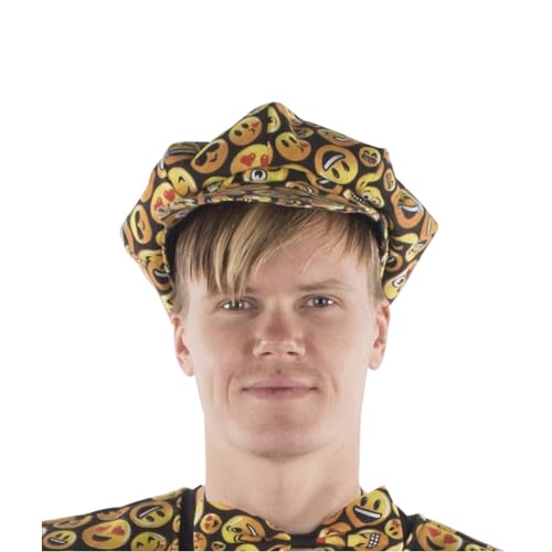 Casquette avec imprimé visages heureux pour ensemble de costume enfant
