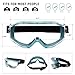 UKNOW Safety Goggles Over Glasses - Anti-Fog Clear Lens - ANSI Z87.1 Certified Eye Protection for Lab Work, Industrial Use