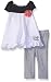 Calvin Klein Baby Girls' Chiffon Overlay White Tunic and Printed Jersey Leggings
