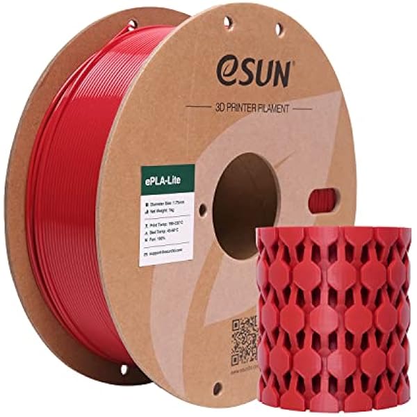 eSUN PLA Lite Filamenty 1.75mm 1kg Ognista Czerwień Łatwy Druk | Wysokiej jakości PLA Lite 1kg Ognista Czerwień. Filament do drukarek 3D: precyzja 0.03mm, druk bez zatykania.