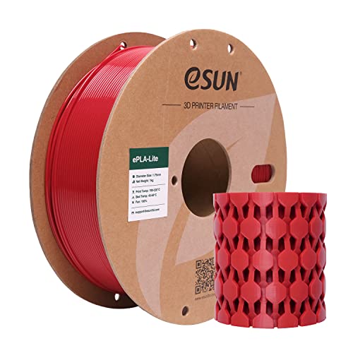 eSUN PLA Filament 1.75mm 1KG, 3D Printer Filament PLA, Fire Engine Red