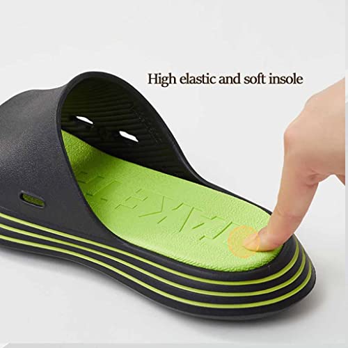Women and Men Anti-Slip Slippers, Open Toe Flat Sandals with Arch Support，Eva Toe Flip Flop Womens Shower Summer Beach Pool Bathroom Garden Shoes (Color : Black, Size : EUR42-43)4