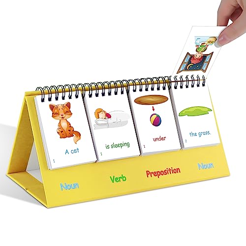 Auchq Sentence Building Flip Chart for Kids,Speech Autism Therapy Learning Materials for Preschool Kindergarten Elementary Special Classroom Must Haves, Essentials Supplies for Homeschool - Image 6