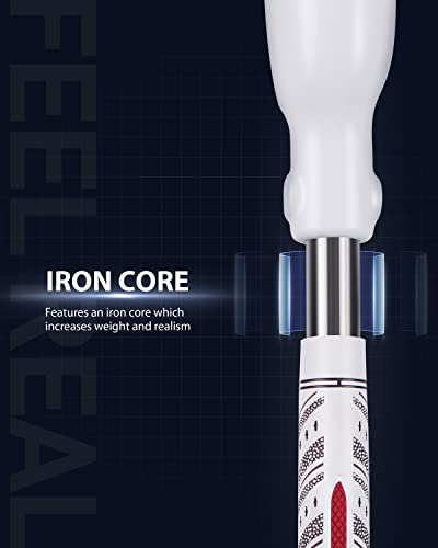 Amavasion Vr Golf Club Handle Accessories Compatible With Meta/Oculus Quest 2 Enhance Immersive Vr Game Experience (White/Red) #TOP2