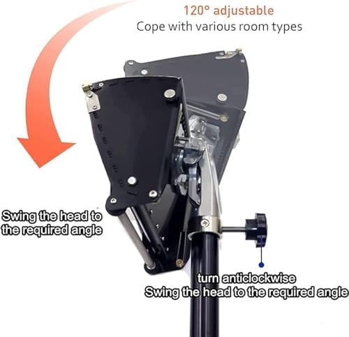 Drywall Taping Tools Set - 8"/10"/12" Flat Finish Boxes + 40"-63.8" Extendable Handle, 120° Adjustable for Easy Interior Decoration - Quick Clean, 27cm/10in