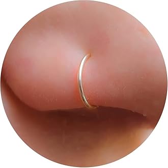 Gold Nose Ring - Tiny Thin 20 Gauge 7mm Nose Hoop - Small 14k Gold Filled Nose Piercing Jewelry For Women - Handmade Nose Rings Hoops - Gift Ready