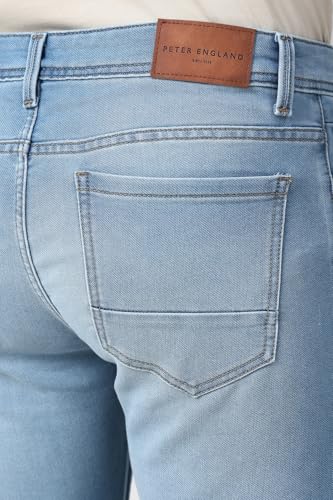 Image of Peter England Men's Slim Tapered Jeans | Denim | Premium | Modern Fit