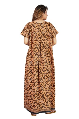 Image of Monique Brand 100% Pure Cotton Nighty for Woman | Floral Gown for Women Night Wear | Cotton Nighty for Women Stylish | Maxi for Women Cotton