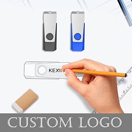 Image of KEXIN 8GB Flash Drive 10 Pack Thumb Drive 8GB Swivel USB Stick with LED Indicator