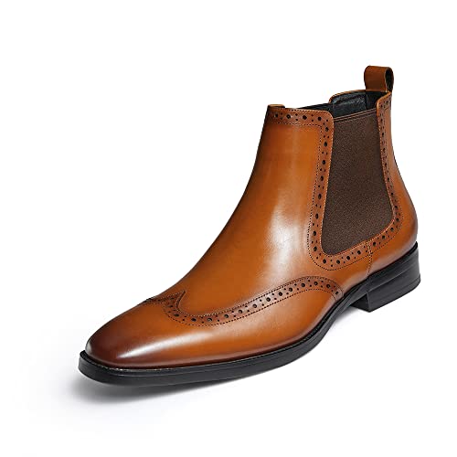 FRASOICUS Men's Chelsea Boots Mens Genuine Leather Dress Boots