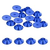 QUARKZMAN M2 Kegelbecherscheiben Eloxierte Aluminiumdichtungen Becherkopf Unterlegscheibe Für Schrauben RC/FPV/PC/Drohnen/Mechanische Zubehörteile Modellbauteile 20 Stück Dunkelblau