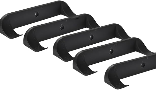 Low Profile Collectible Car Display Wall Mount | Compatible with Lego Car Models | Display Cars by Wheel on Wall | Made in USA Black 5-Pack