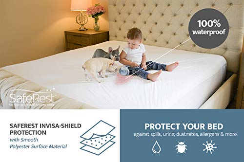 Saferest Full Size Classic Plus 100% Waterproof Mattress Protector - Vinyl Free #TOP1