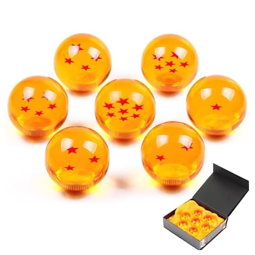 7 Stück Dragon Balls, 1 bis 7 Sterne, 4.3cm im Durchmesser, Geschenk-Box-Set, für Cosplay-Party, Halloween, Weihnachten, Urlaub und Geburtstag, für Heimdekoration, Sammler oder als Geschenk für Kinder