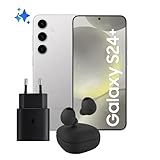 Samsung Galaxy S24+ Smartphone AI, Caricatore incluso, Display 6.7'' QHD+ Dynamic AMOLED 2X, RAM 12GB, 256GB, Marble Gray + Galaxy Buds2 Pro Cuffie Bluetooth True Wireless Graphite