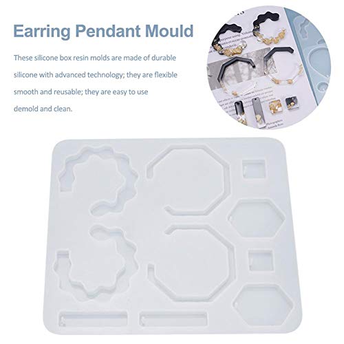 primrosely Silicone Mold Durable Resin Earring Pendant Mould Gift for Making Jewelry Necklaces Keychains