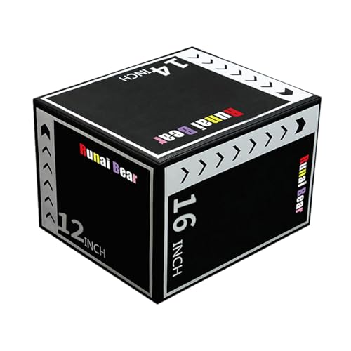 F Fityle Plyometric Jump Box 3 in 1 Gym Step up Box Jumping Exercise Equipment 30x35x40cm Heavy Duty Portable Step Platform Strength Training for Conditioning Fitness Exercise, Style B