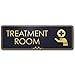 Treatment Room Sign Treatment in Session Sign, Black/Gold, Engraved, 3