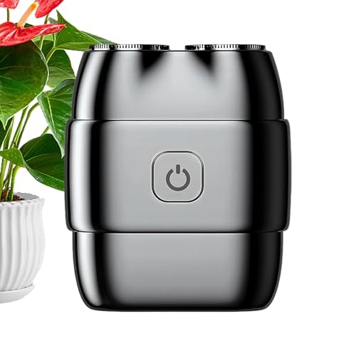 Rasoio circolare, rasoio,testa doppia rotante uso asciutto e umido leggero - con batteria lunga durata per cura viso e barba per uso personale a casa