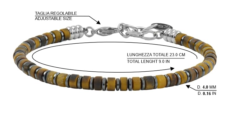 Pulsera con piedras naturales ajustable unisex miniatura 2