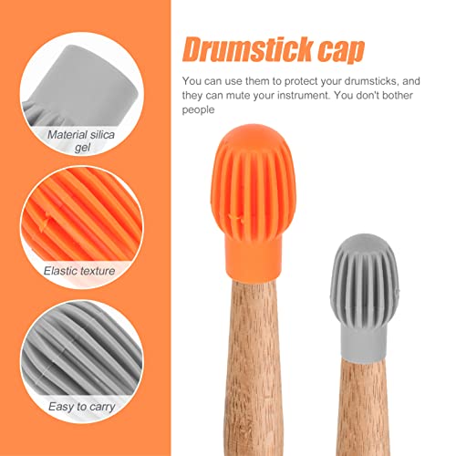 image for Vaguelly 4pcs Drum Mute Drum Dampener Silicone Drumstick Silent Practi