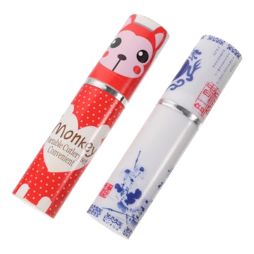 MUELODSIC 2セット ステンレス製ポータブルカトラリー 点入り 収納ケース付 箸 フォーク スプーン 食器 大人用 環境に優しい携 ランダムカラー