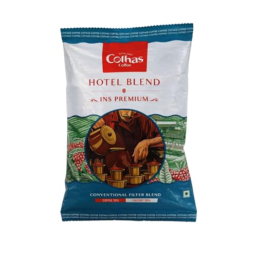 Image of Cothas Coffee - Hotel Blend INS Premium South Indian Filter Coffee Powder | Blend of 70% Coffee & 30% Chicory |Traditional Strong Coffee | Handpicked Cherries | Rich Aroma & Bold Taste | 200 g Pack