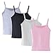 Kidear - Pack de camisetas interiores de tirantes hechas con algodón suave para niñas 4 colores. 2-3 Años