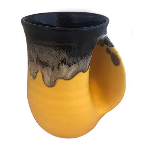 Clay in Motion Handwarmer Mug (Right Hand, Yellow Black) - Thumbnail 4