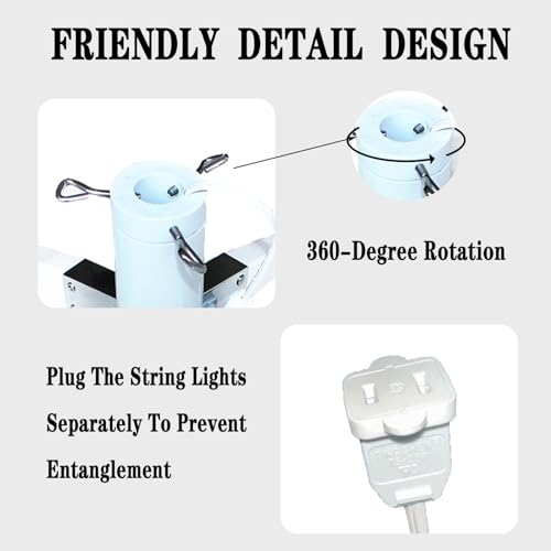 ETONART 360-degree Rotating Christmas Tree Stand, Foldable Christmas Tree Stand, Built-in Power Outlet Suitable for Artificial Christmas Trees up to 7.5 feet by ETONART - Image 4