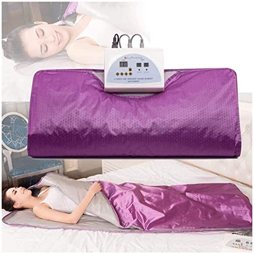 Generic Manta de sauna infrarroja para quemar grasa, para desintoxicación del hogar, color morado, transpiración, eliminación de ácido, mayor calidad de dosis